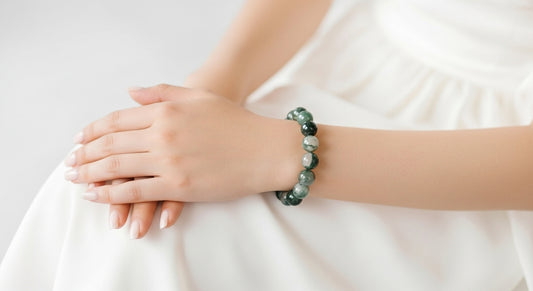 Bracelet en Agate mousse