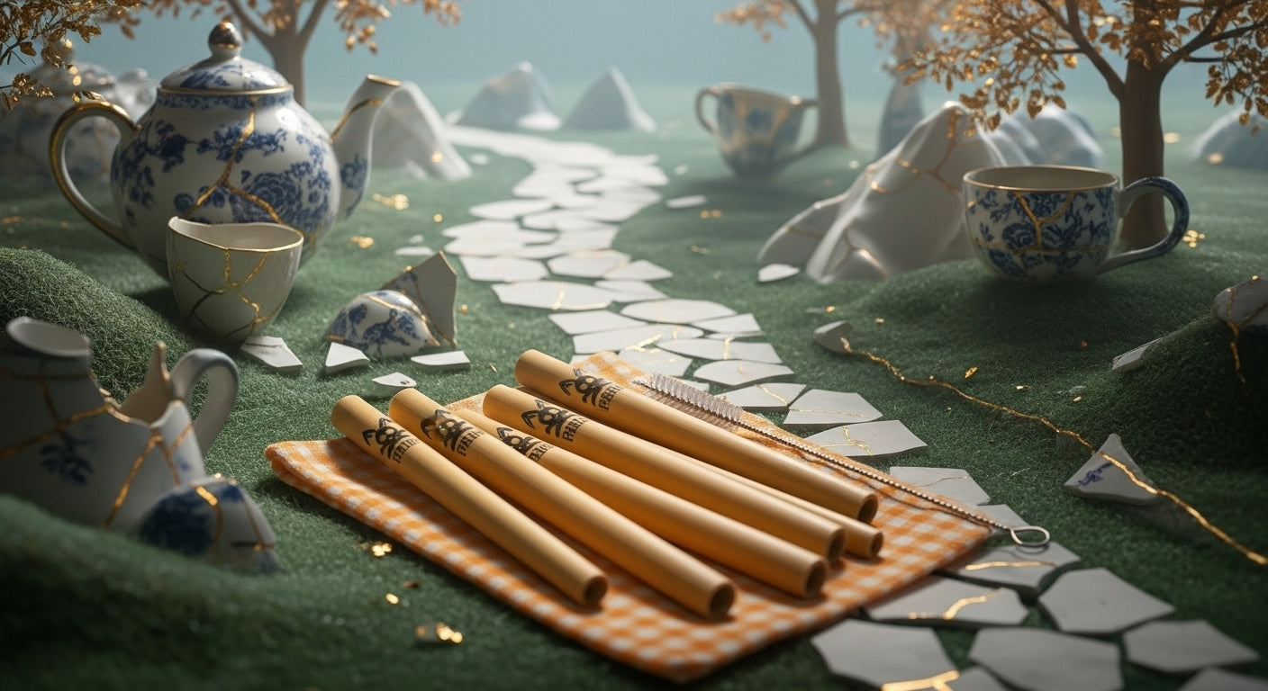 Pailles en Bambou Réutilisables