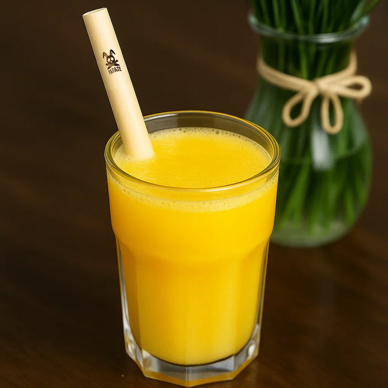 Pailles en bambou reutilisables papate