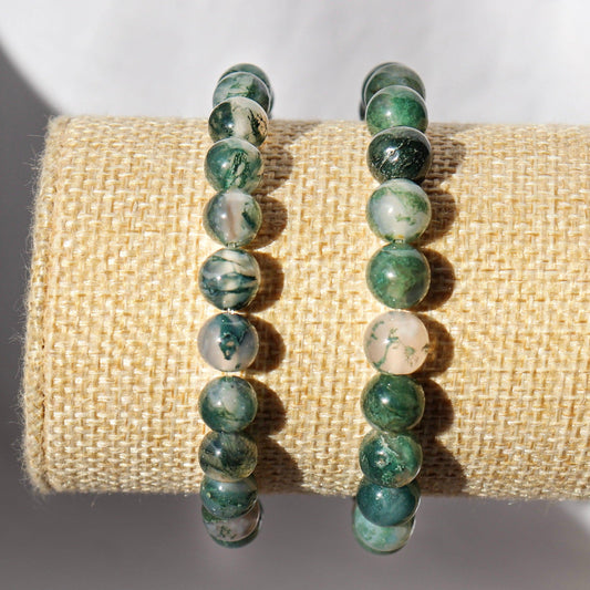 Bracelet en Agate mousse