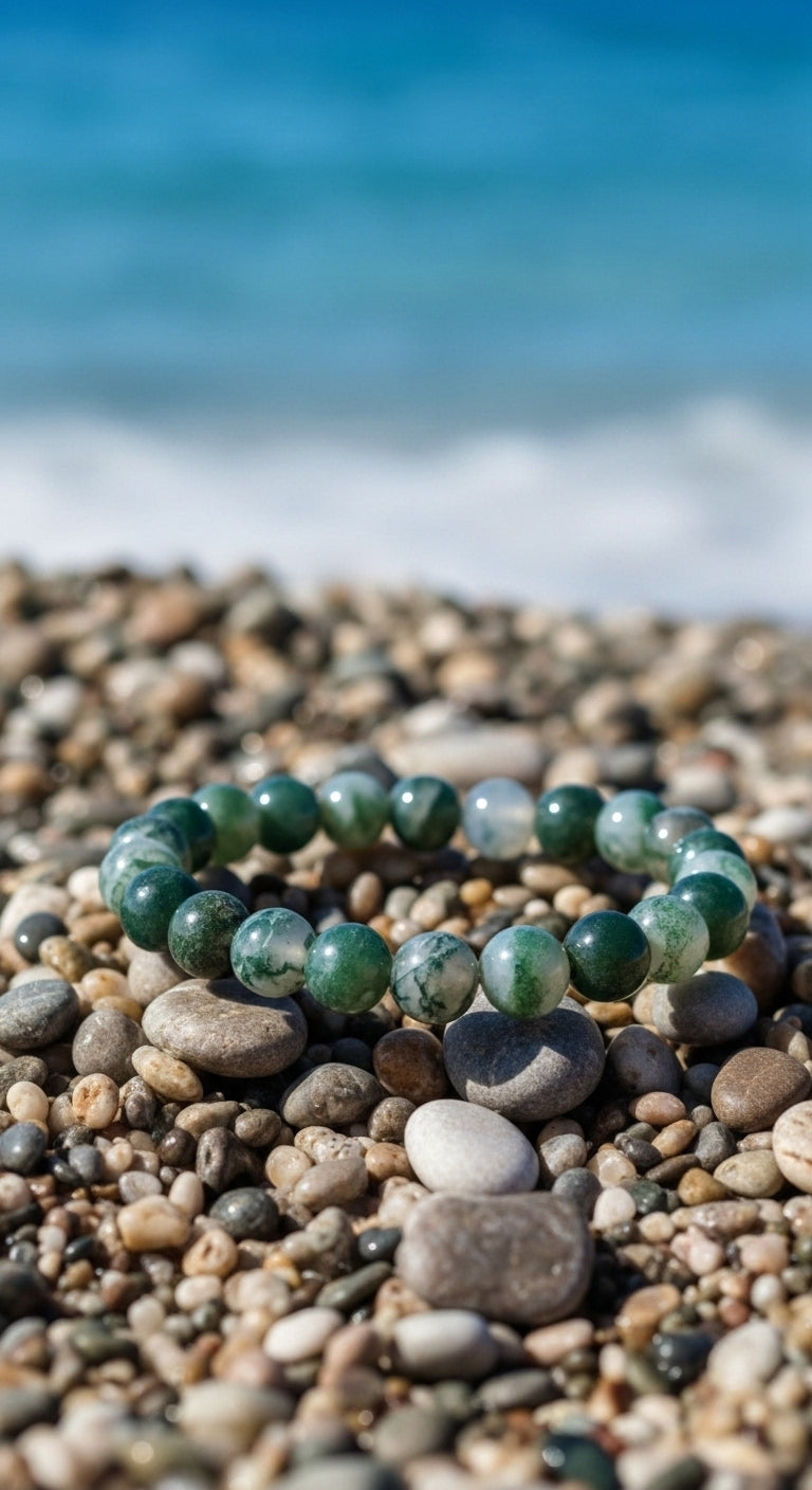 Bracelet en Agate mousse