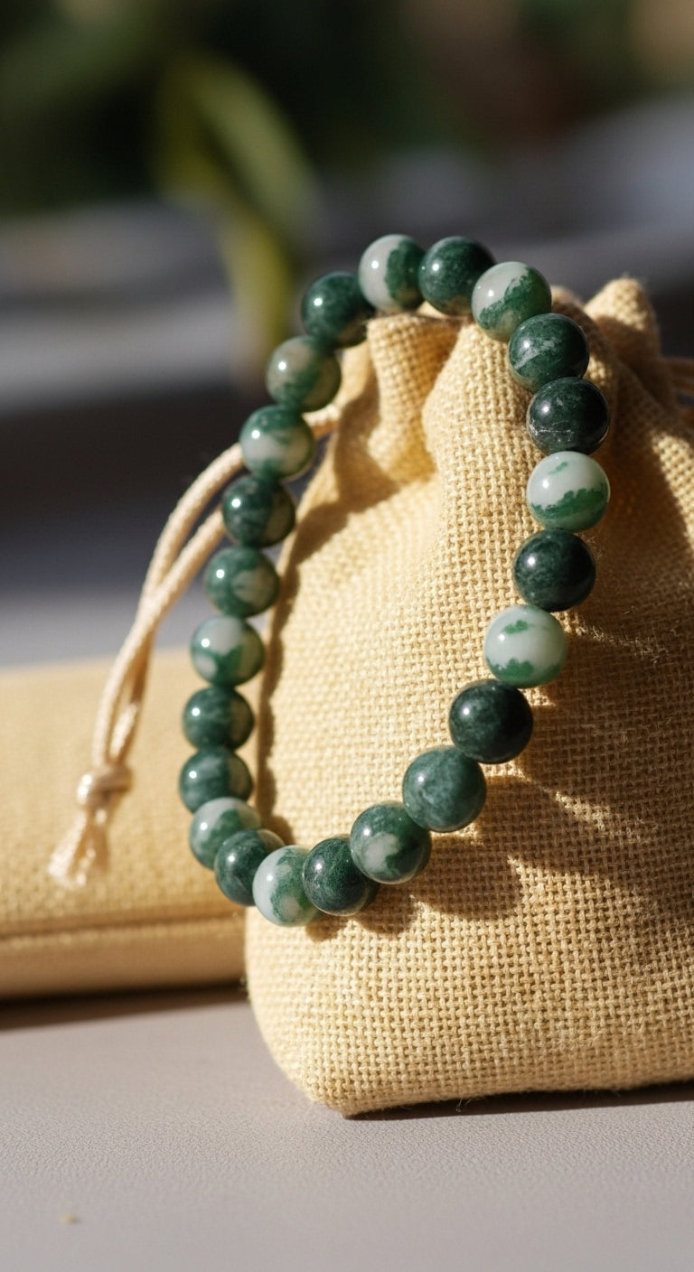 Bracelet en Agate mousse